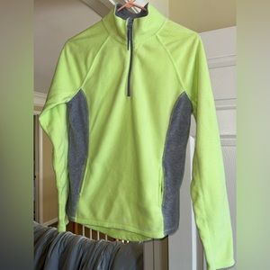 SO Women’s / Juniors Neon Green Half Zip Fleece - size Large - **NEVER WORN**